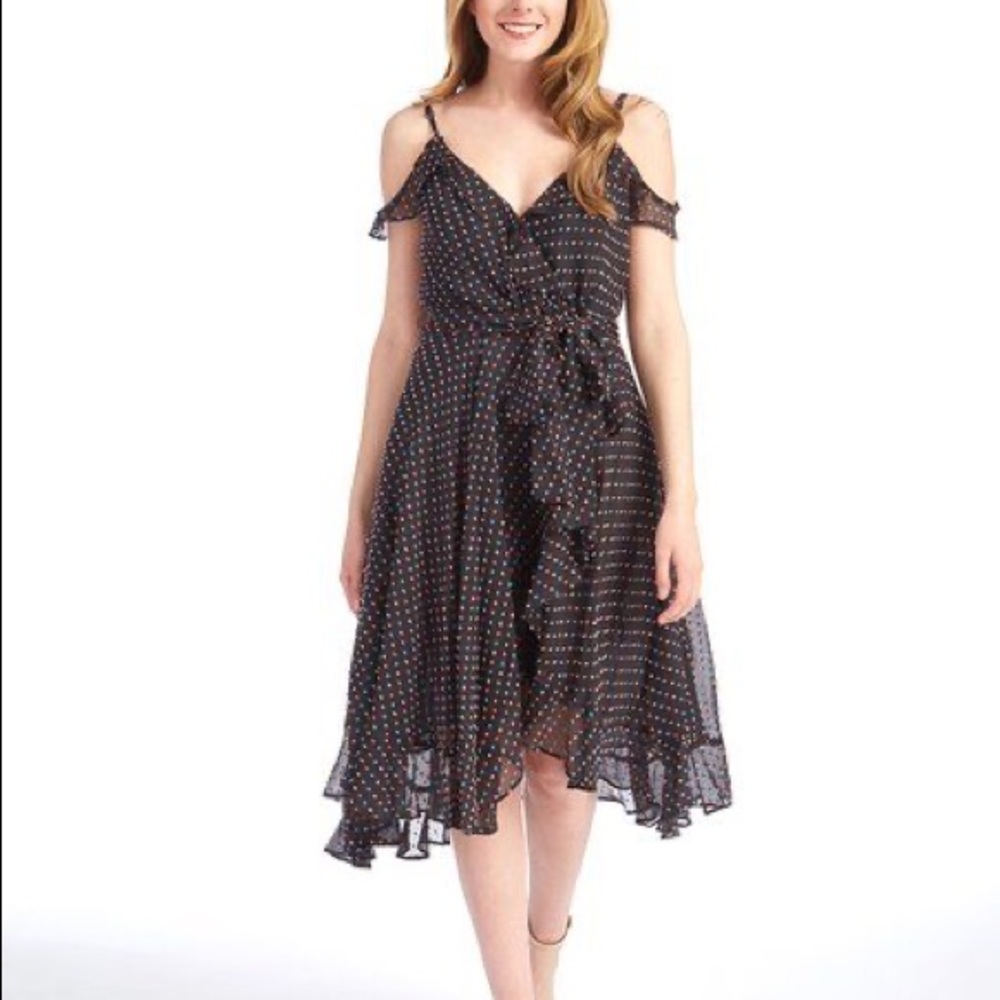 Betsey Johnson Swiss Dot Wrap Dress NWT
